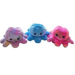 3 Octopus mood flip plush bundle